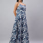 100% Cotton Indigo Printed Dress for Easy Elegance