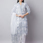 Blue Printed Cotton Kurta Set with Dupatta – Festive Wear for Women