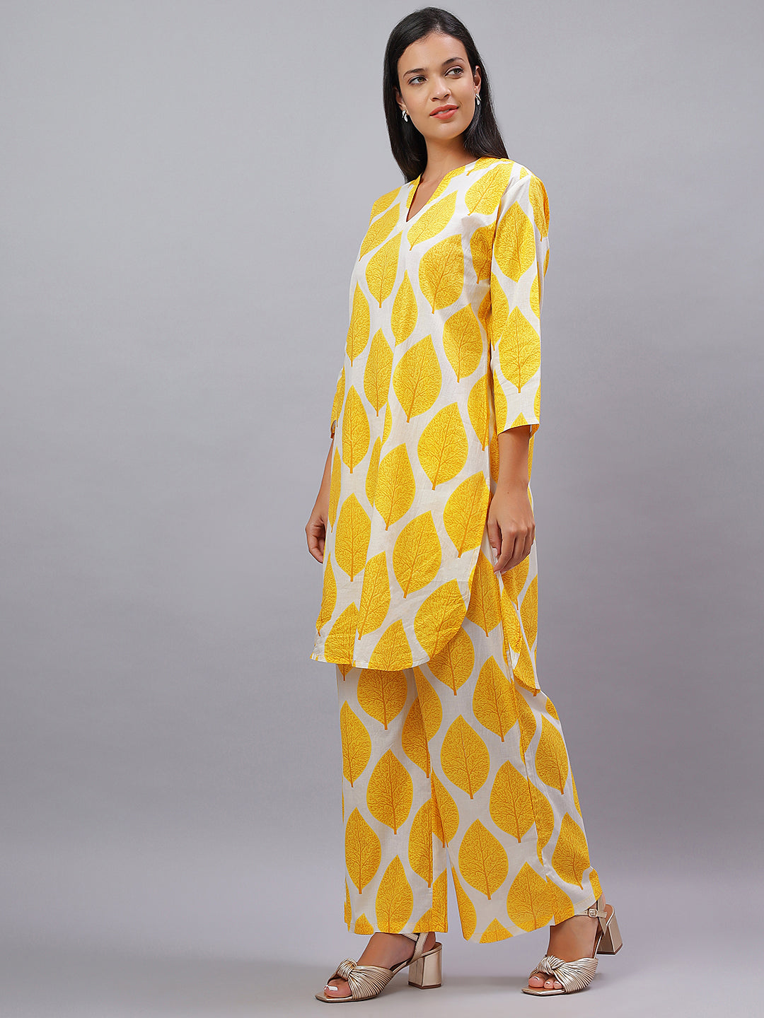 Bold Leaf Print Co-ord in Breezy Cotton