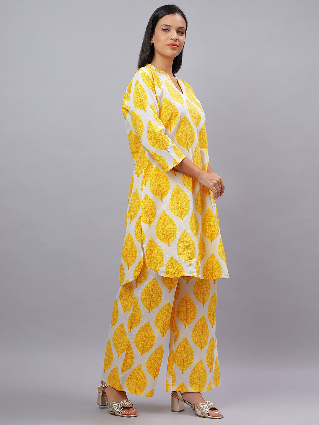 Bold Leaf Print Co-ord in Breezy Cotton