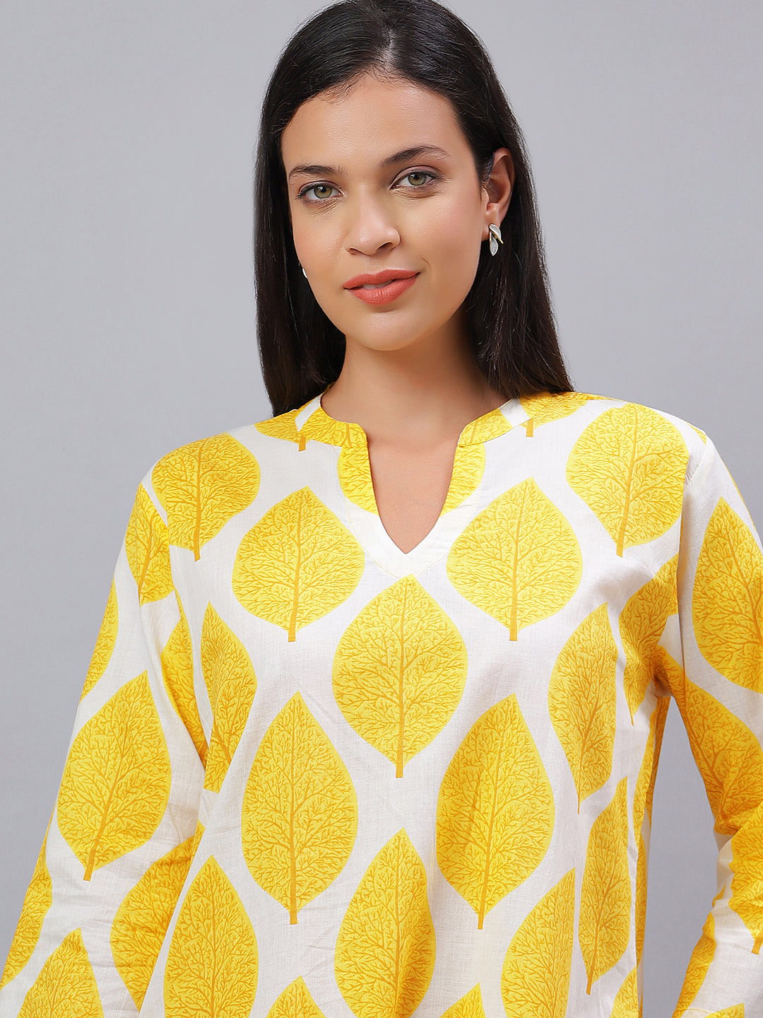 Bold Leaf Print Co-ord in Breezy Cotton