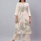 Floral Cotton Kurta Set with Pocket Power