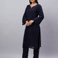 Timeless Navy Cotton Kurta Set