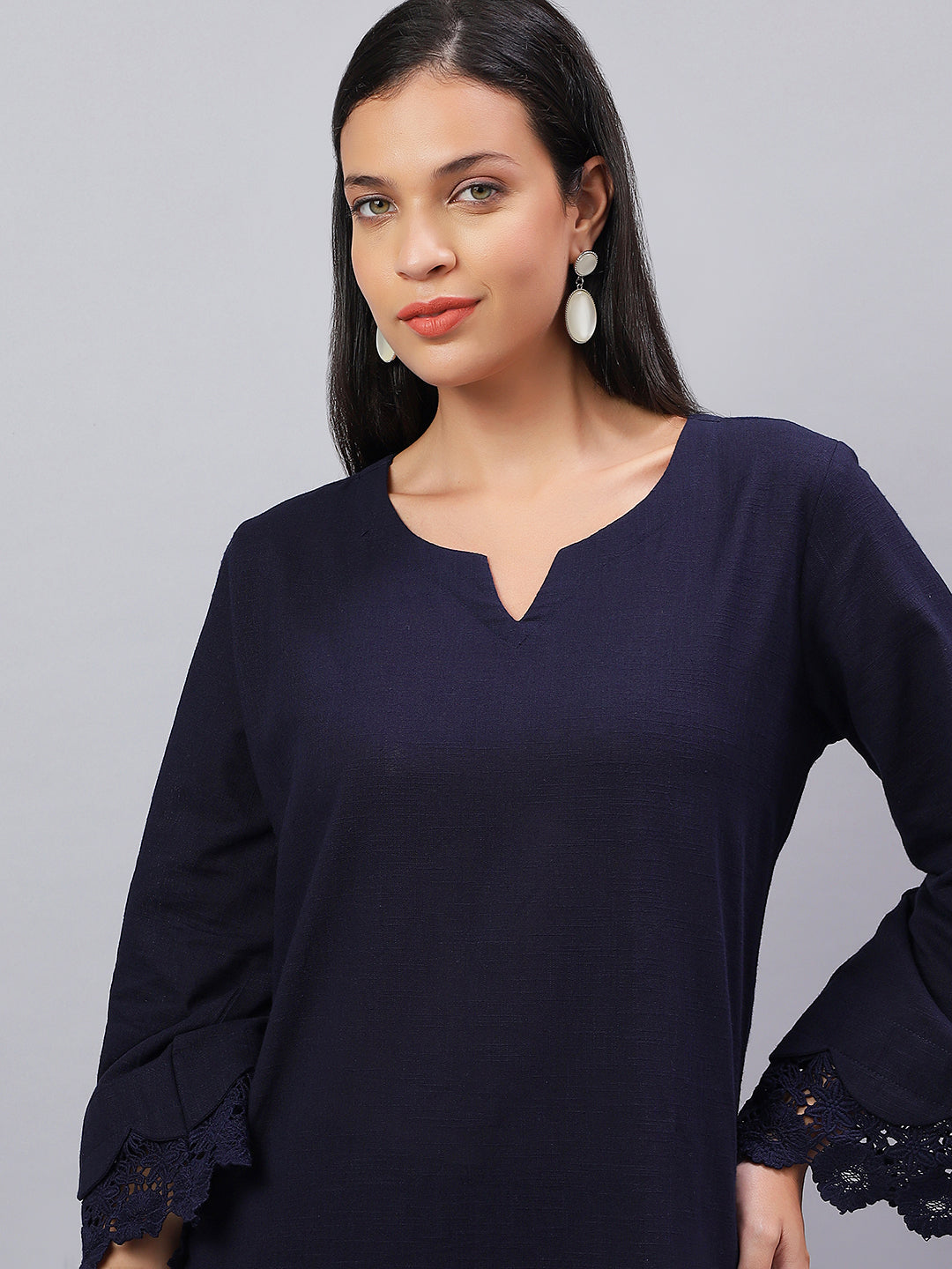 Timeless Navy Cotton Kurta Set