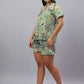 100% Cotton Sea Green Shirt & Shorts Set with All the Drama