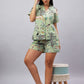 100% Cotton Sea Green Shirt & Shorts Set with All the Drama
