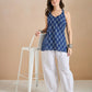 100% Cotton Blue Floral Printed Kurti - Vrishti