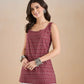 100% Cotton Maroon Printed Kurti - Kairavi