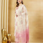 Aavinyaa Off White Pink Floral Printed Kurta Set with Dupatta
