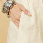 Aavinyaa Off White Pink Floral Printed Kurta Set with Dupatta