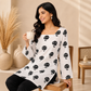 White Hand Block Printed Cotton Short Kurti With Back Tie.