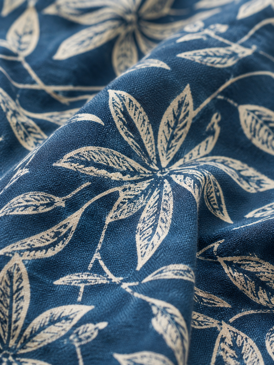 Aavinyaa Printed Cotton Blue Floral Puff Sleeve Dress with Pockets for Women