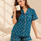 100% Cotton Women's Blue Flamingo Print Sleep Set
