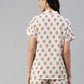 100% Cotton Blush Floral Shirt & Shorts Sleep Wear for Women