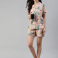 100% Cotton Women's Baby Pink Jungle Print Sleep Set