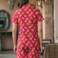 AAVINYAA 100% Cotton Pink Floral Night Suit for Comfort