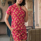 AAVINYAA 100% Cotton Pink Floral Night Suit for Comfort