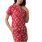 AAVINYAA 100% Cotton Pink Floral Night Suit for Comfort