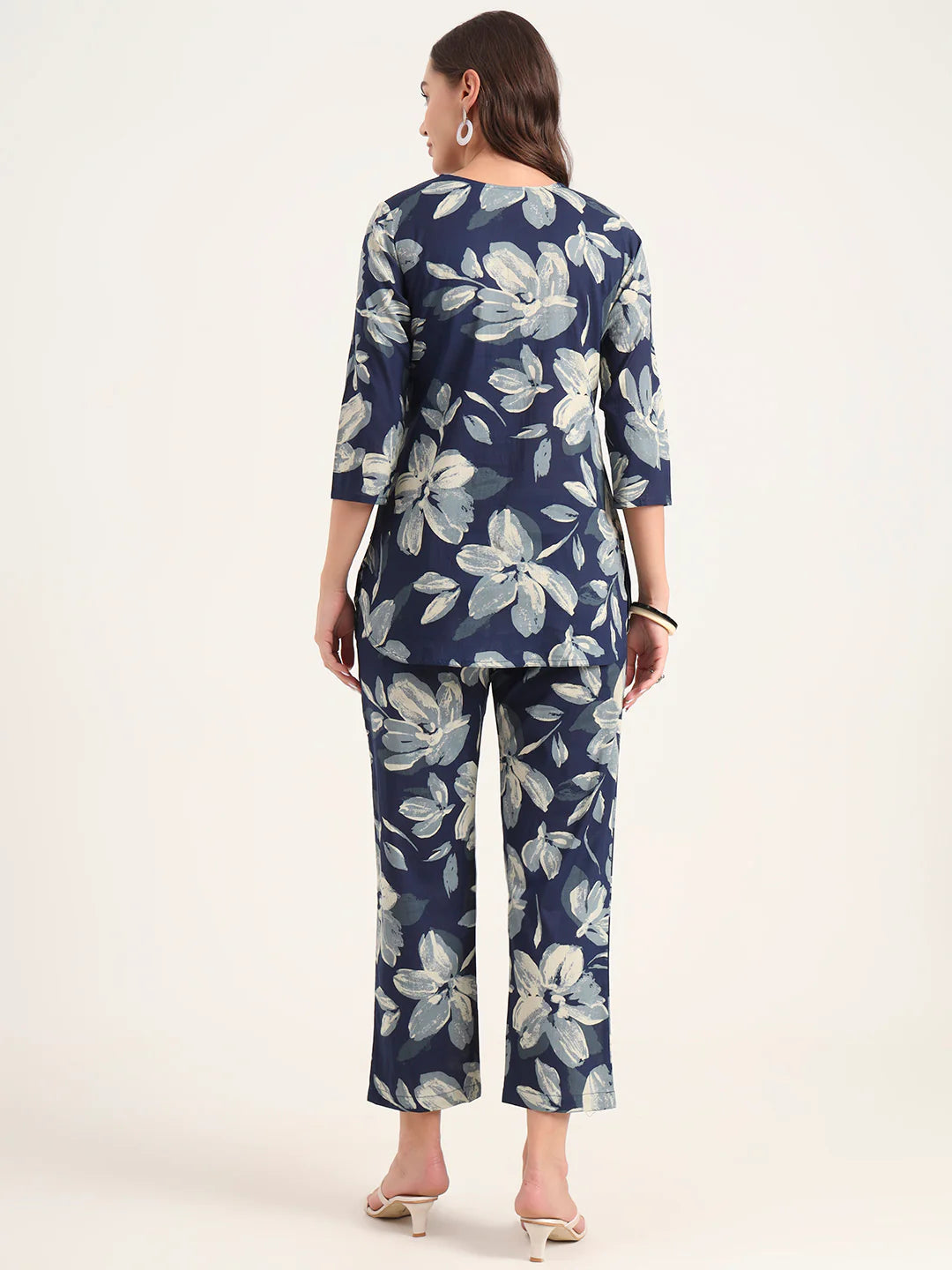 100% Cotton Blush Floral Kurta & Pants Co-ord Set for Women (Copy)