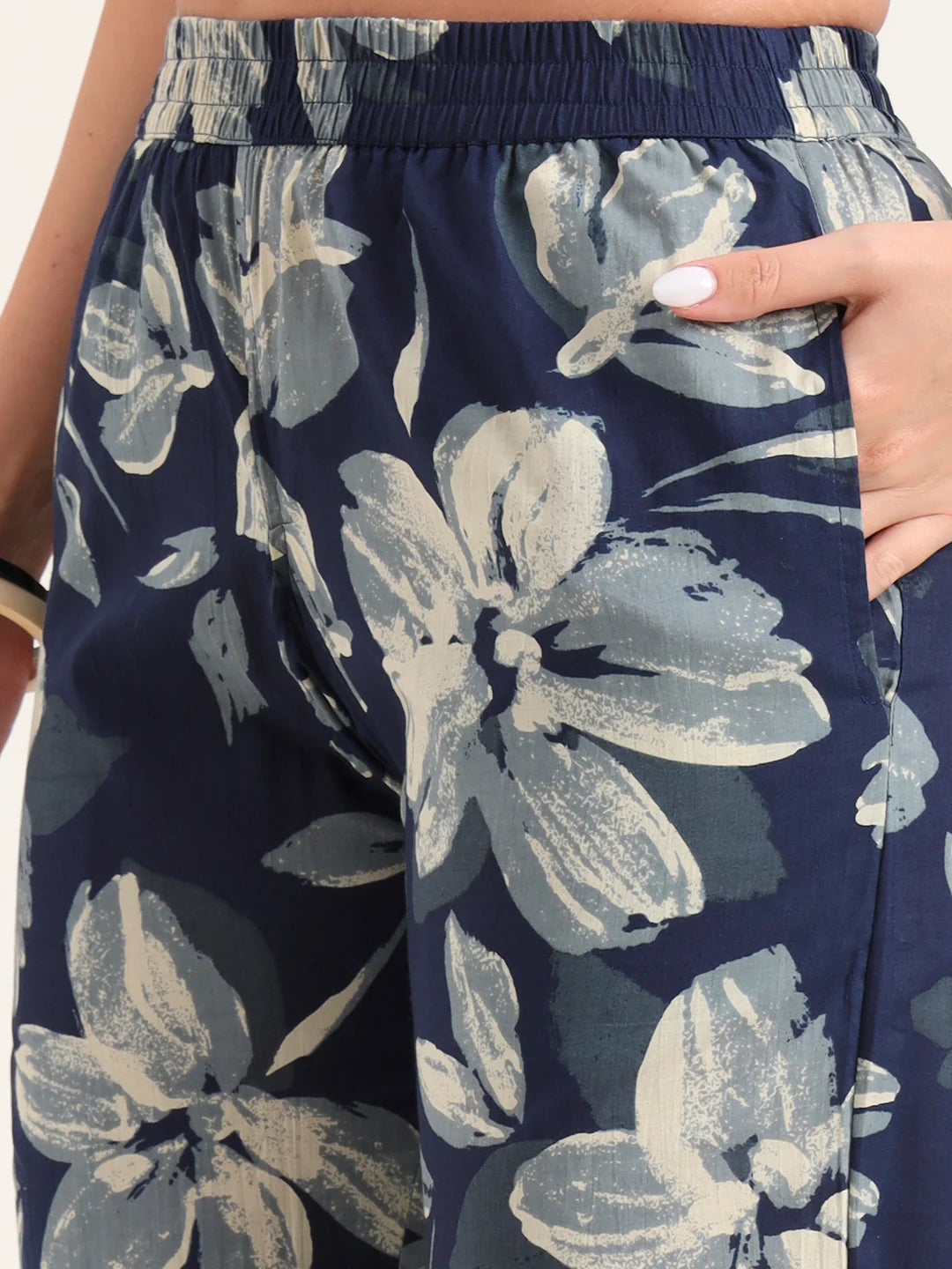 100% Cotton Blush Floral Kurta & Pants Co-ord Set for Women (Copy)