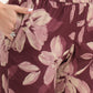 100% Cotton Wine Floral Top & Pants Co-ord Set for Women