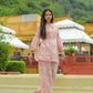 100% Cotton Blush Floral Kurta & Pants Co-ord Set for Women