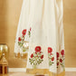 Off White Floral Printed Anarkali Kurta Set with Dupatta
