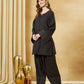 Aavinyaa Solid Black Farshi Suit Set for Women