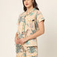 100% Cotton Women's Baby Orange Jungle Print Sleep Set
