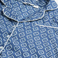 100% Cotton Indigo Mosaic Printed Full Length Night Suit