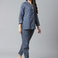 100% Cotton Indigo Mosaic Printed Full Length Night Suit