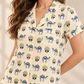 100% Cotton Women's Cream Camel Print Sleep Set